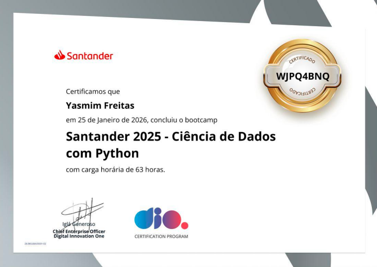 Santander 2025 - Ciências de Dados com Python